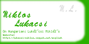 miklos lukacsi business card